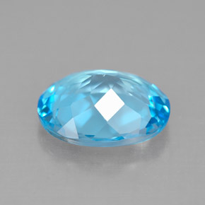 Topazio naturale blu da 3,82 ct, taglio ovale, VS