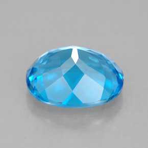 Topazio naturale blu da 4,73 ct, taglio ovale, VVS-VS