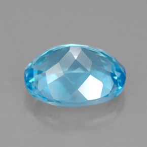Topazio naturale blu da 4,55 ct, taglio ovale, VS