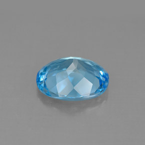 Topazio naturale blu da 2,94 ct, taglio ovale, VS