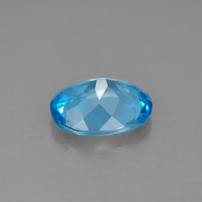 Topazio naturale blu da 2,76 ct, taglio ovale, VS