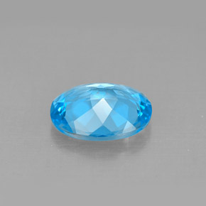 Topazio naturale blu da 2,71 ct, taglio ovale, VVS-VS