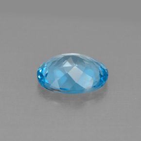 Topazio naturale blu da 2,83 ct, taglio ovale, VS