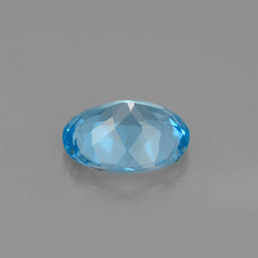 Topazio naturale blu da 2,90 ct, taglio ovale, VS