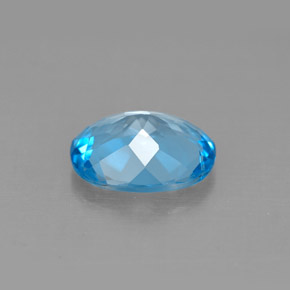 Topazio naturale blu da 2,66 ct, taglio ovale, VS