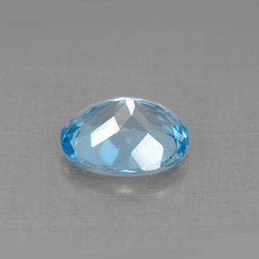 Topazio naturale blu da 3,04 ct, taglio ovale, VS