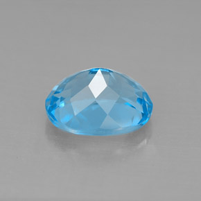 Topazio naturale blu da 3,54 ct, taglio ovale, VS