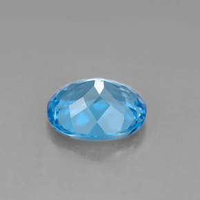 Topazio naturale blu da 3,22 ct, taglio ovale, VS