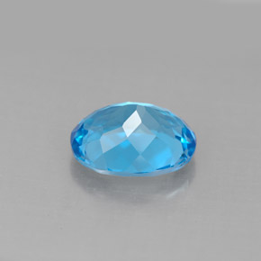 Topazio naturale blu da 3,20 ct, taglio ovale, VS