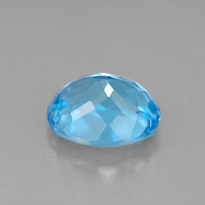 Topazio naturale blu da 3,59 ct, taglio ovale, VVS-VS