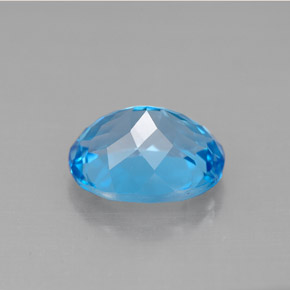Topazio naturale blu da 3,43 ct, taglio ovale, VVS-VS