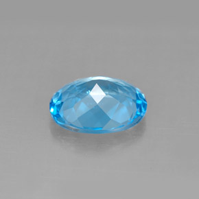 Topazio naturale blu da 2,90 ct, taglio ovale, VS