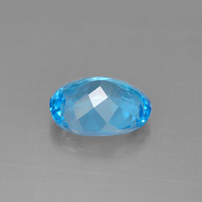 Topazio naturale blu da 3,01 ct, taglio ovale, VS