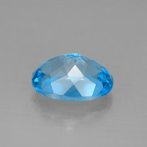 Topazio naturale blu da 3,30 ct, taglio ovale, VS
