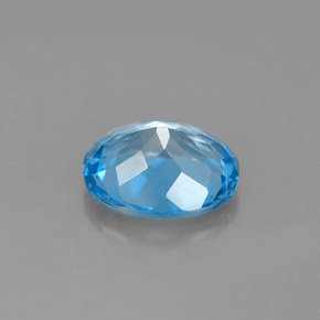 Topazio naturale blu da 3,14 ct, taglio ovale, VS
