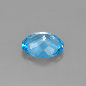 Topazio naturale blu da 3,11 ct, taglio ovale, VS