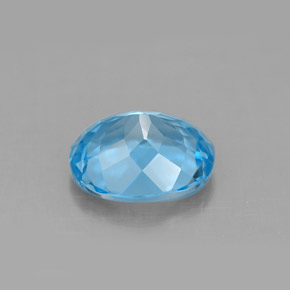 Topazio naturale blu da 3,28 ct, taglio ovale, VS