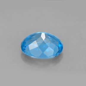 Topazio naturale blu da 3,35 ct, taglio ovale, VVS-VS