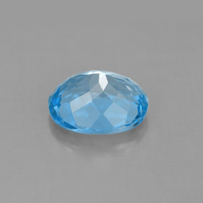 Topazio naturale blu da 3,40 ct, taglio ovale, VS