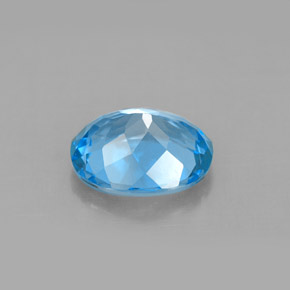Topazio naturale blu da 3,03 ct, taglio ovale, VS