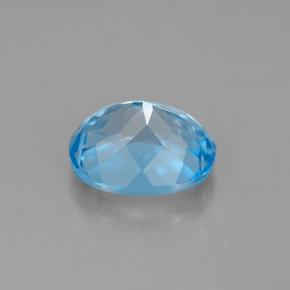 Topazio naturale blu da 3,66 ct, taglio ovale, VS