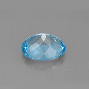 Topazio naturale blu da 3,29 ct, taglio ovale, VS