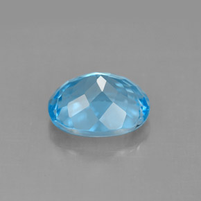 Topazio naturale blu da 3,53 ct, taglio ovale, VS