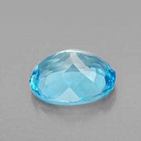 Topazio naturale blu da 3,28 ct, taglio ovale, VS