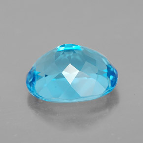 Topazio naturale blu da 3,46 ct, taglio ovale, VS