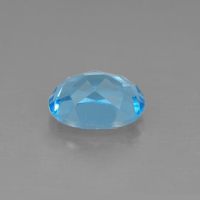 Topazio naturale blu da 2,52 ct, taglio ovale, VS