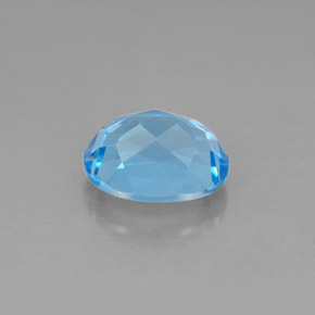 Topazio naturale blu da 2,66 ct, taglio ovale, VS