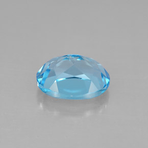 Topazio naturale blu da 2,53 ct, taglio ovale, VS