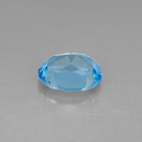 Topazio naturale blu da 2,37 ct, taglio ovale, VS