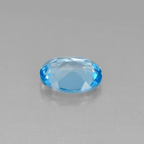 Topazio naturale blu da 2,11 ct, taglio ovale, VS