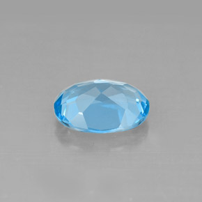 Topazio naturale blu da 2,18 ct, taglio ovale, VS