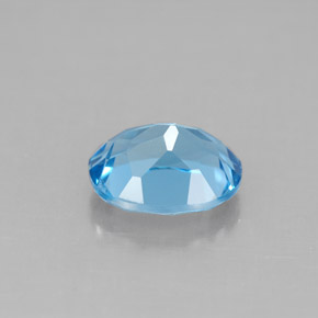 Topazio naturale blu da 2,40 ct, taglio ovale, VS