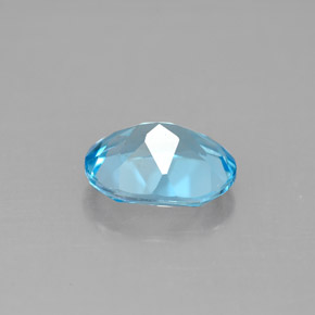 Topazio naturale blu da 2,12 ct, taglio ovale, VVS-VS