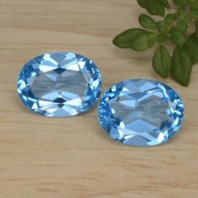 Topazio naturale blu da 4,50 ct, taglio ovale, VVS-VS