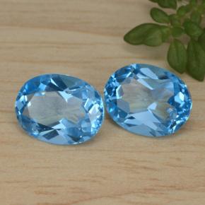 Topazio naturale blu da 4,50 ct, taglio ovale, VVS-VS