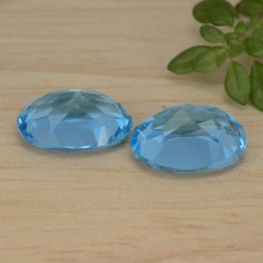 Topazio naturale blu da 4,50 ct, taglio ovale, VVS-VS