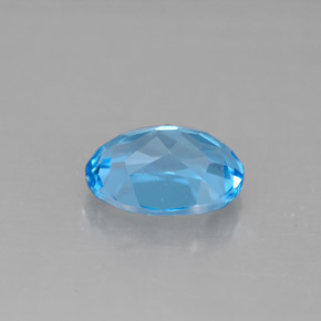 Topazio naturale blu da 2,37 ct, taglio ovale, VS