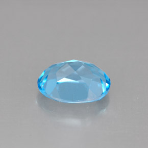 Topazio naturale blu da 2,34 ct, taglio ovale, VS