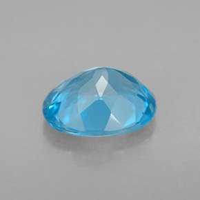 Topazio naturale blu da 3,01 ct, taglio ovale, VS