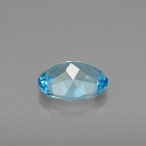 Topazio naturale blu da 1,40 ct, taglio ovale, VS