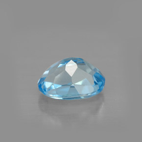 Topazio naturale blu da 1,72 ct, taglio ovale, VS