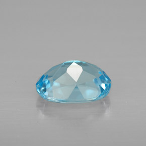 Topazio naturale blu da 1,65 ct, taglio ovale, VS