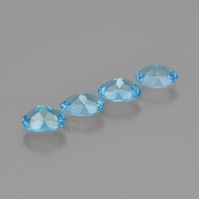 Topazio naturale blu da 5,78 ct, taglio ovale, VVS-VS