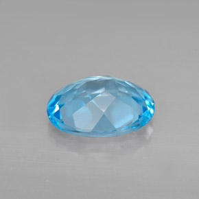 Topazio naturale blu da 2,89 ct, taglio ovale, VS