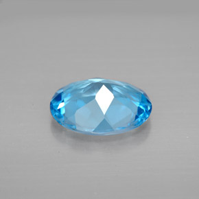 Topazio naturale blu da 2,69 ct, taglio ovale, VS