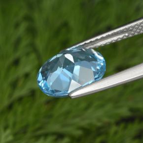 Topazio naturale blu da 3,10 ct, taglio ovale, VS